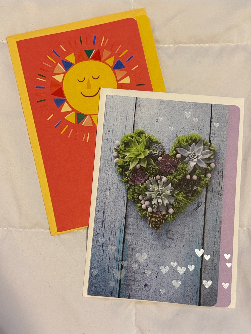 🌻 Bundle of 2 Hallmark Blank Inside Cards NWT